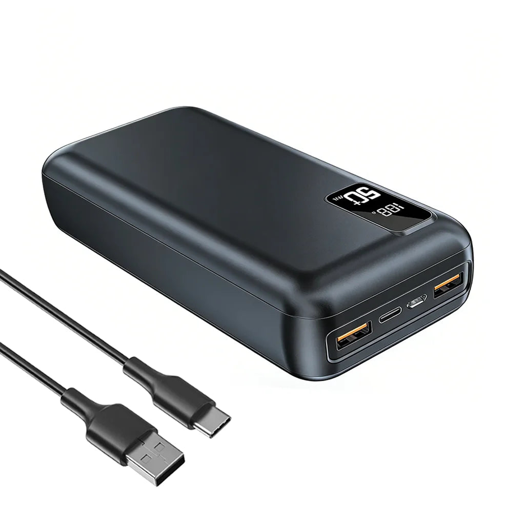 Power Bank Portatile 50000 mAh con Ricarica Rapida 22,5 W QC‑PD3.0 USB‑C