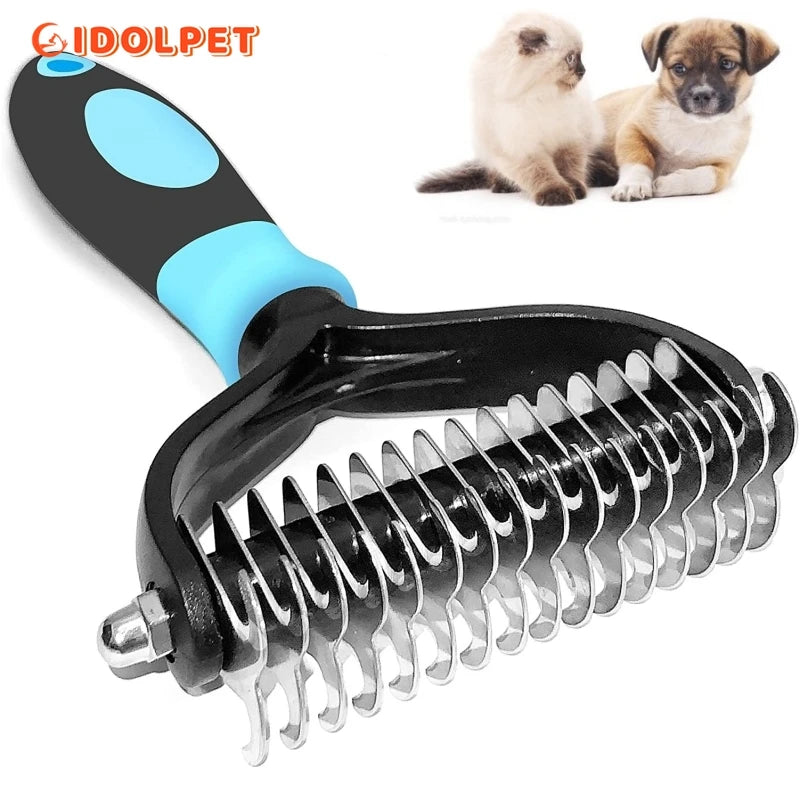 Spazzola Professionale a Doppio Lato per Dematting, Deshedding e Pettinatura