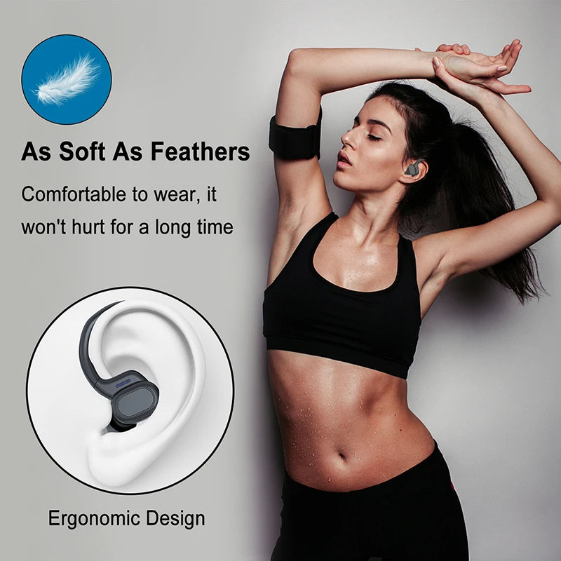 Auricolari sportivi Bluetooth 5.1 con microfono e design ergonomico