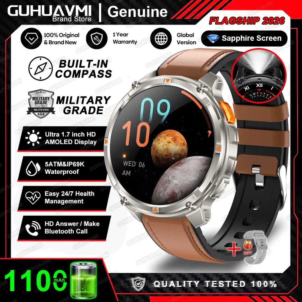 Smartwatch militare T‑Rex 3 Pro 1100 mAh GPS waterproof 5ATM – 1.73″ AMOLED