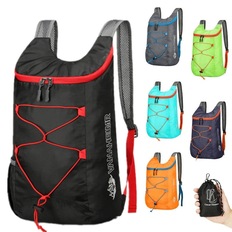 Sac à dos de randonnée pliable imperméable 20L léger et compact