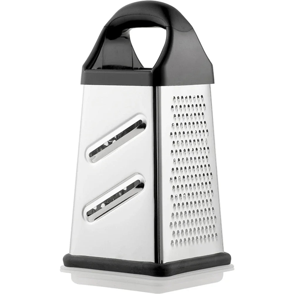 Grattugia e tritatutto 4 lati in acciaio inox per verdure, frutta e formaggi