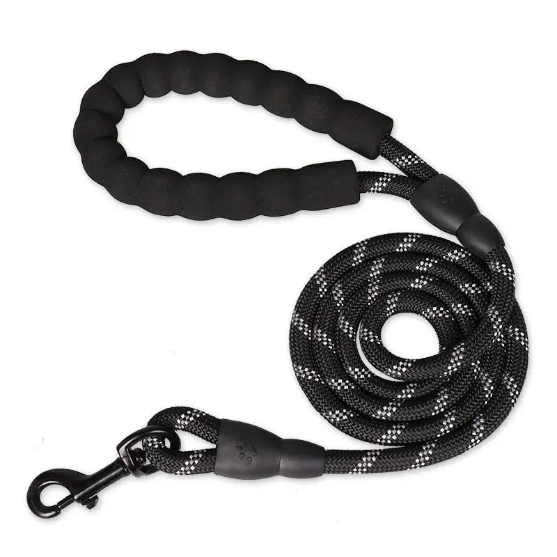 Guinzaglio Riflettente per Cani Forti con Impugnatura Imbottita Nylon Doppio…