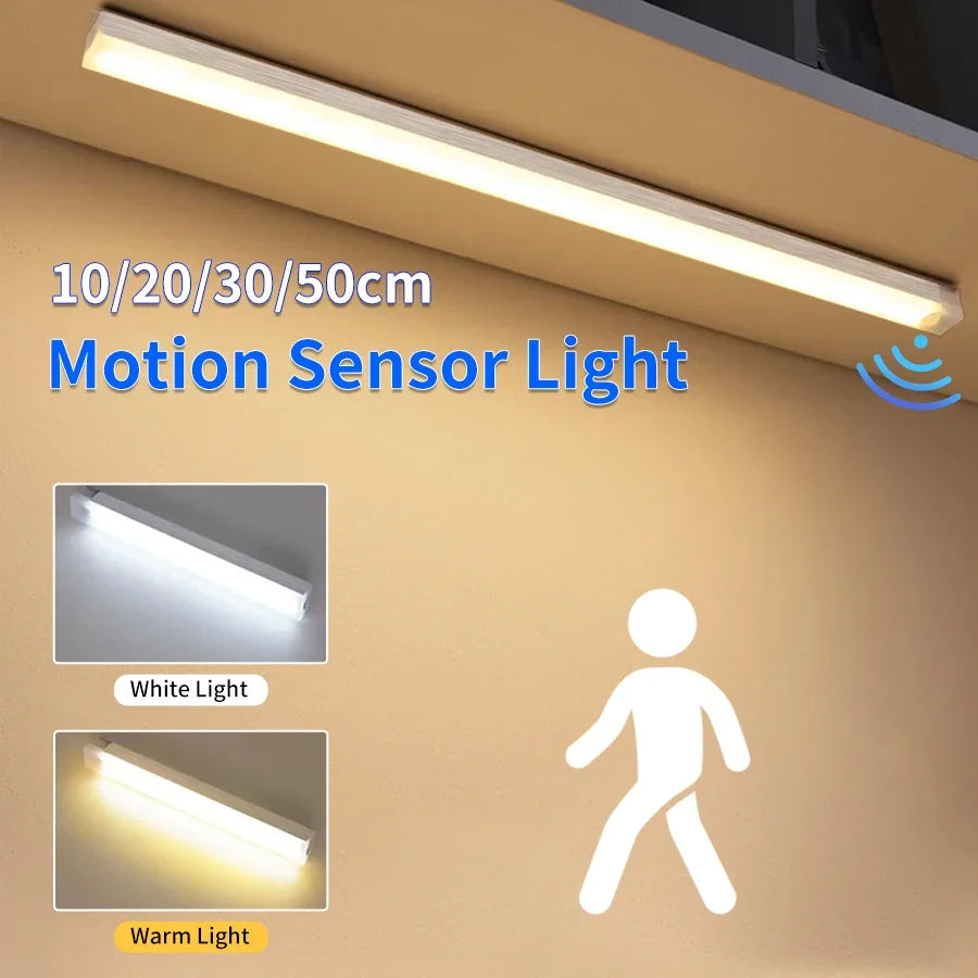 Luce Notturna a Sensore di Movimento Ricaricabile LED per Armadi e Corridoi