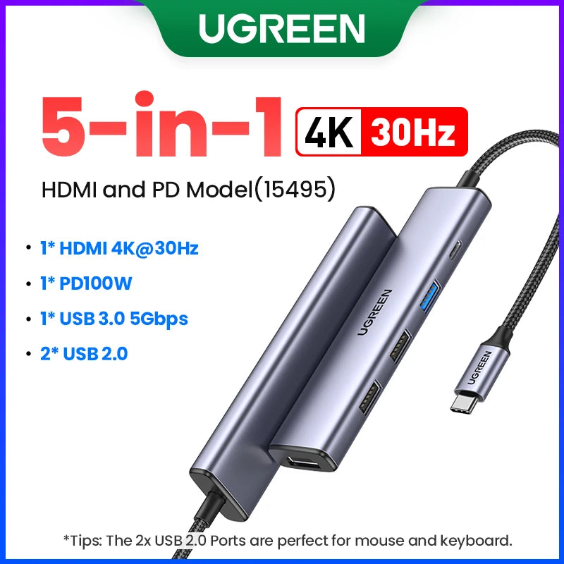 Docking Station USB‑C 10 in 1 con doppio HDMI 8K/4K, RJ45, PD 100 W
