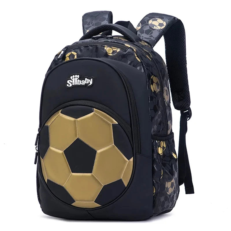 Sac à dos de football en nylon pour garçons avec fermeture zippée – idéal pour l'école et…