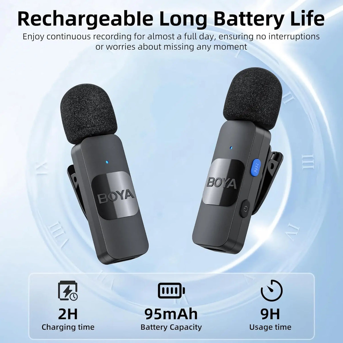 Microfono Lavalier Wireless 2.4GHz per iPhone e Android – Vlog e Streaming