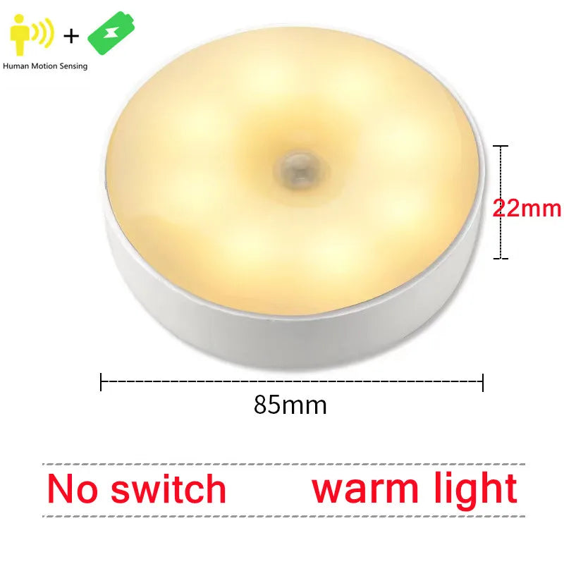 Lampada LED a Sensore di Movimento ricaricabile USB per camera, scale e armadi