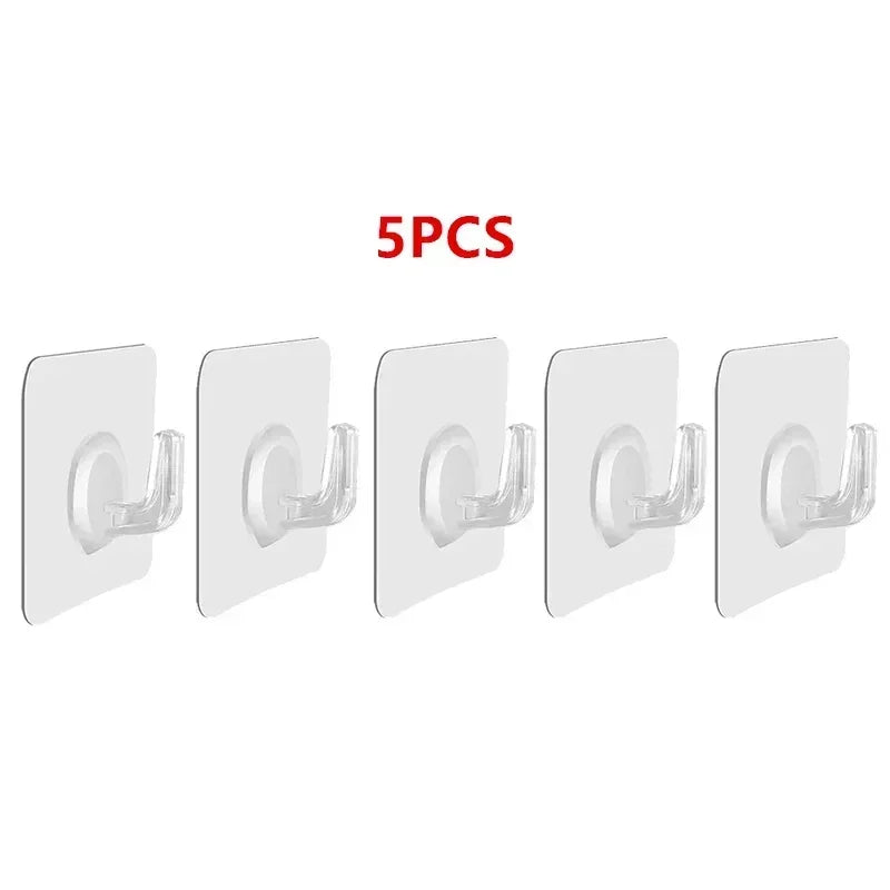 Ganci Autoadesivi Trasparenti da 5 a 40 Pezzi per Parete e Porta – Supporto…