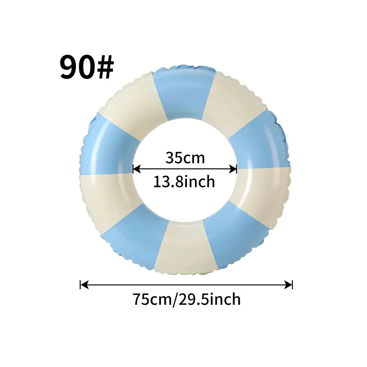 Anello gonfiabile da nuoto a righe classiche – ideale per mare e piscina