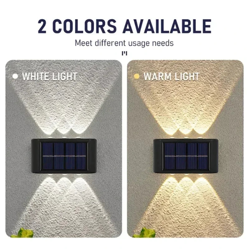 Lampada da Parete Solare 12 LED Impermeabile per Giardino e Patio