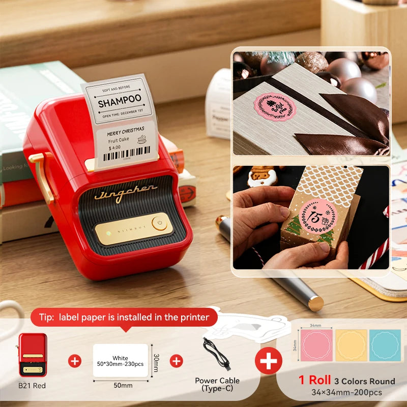 Stampante termica mini portatile – Etichette adesive Bluetooth 20‑50 mm