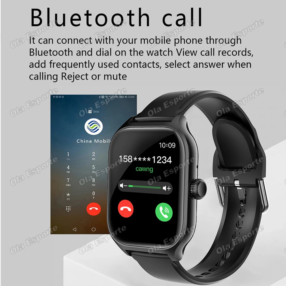Smartwatch 2.01'' Waterproof Fitness con Monitor Cardiaco e Chiamate