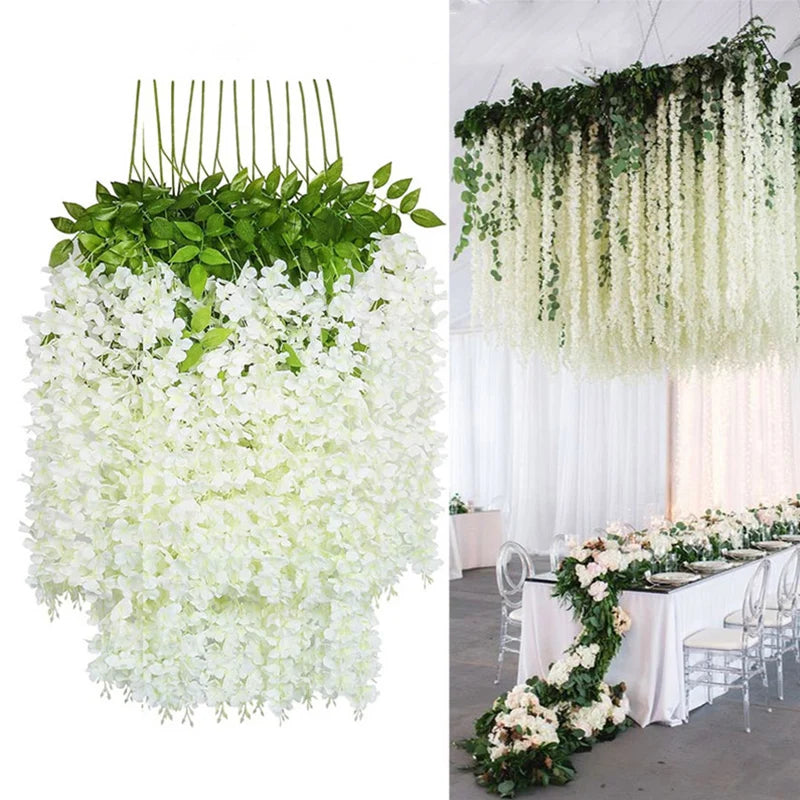 Ghirlanda Artificiale di Glicine 12 Pezzi - Decorazione per Matrimonio e…