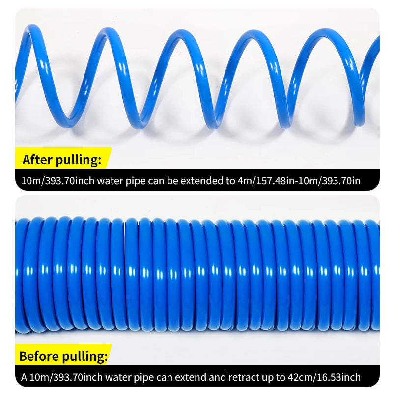 Tubo da Giardino Retrattile EVA 10‑15 m – Curly Magic, Espandibile e Portatile