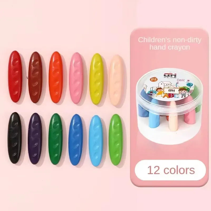 12/24/36 washable toddler crayons – non‑toxic, no‑mess, hole‑type for kids