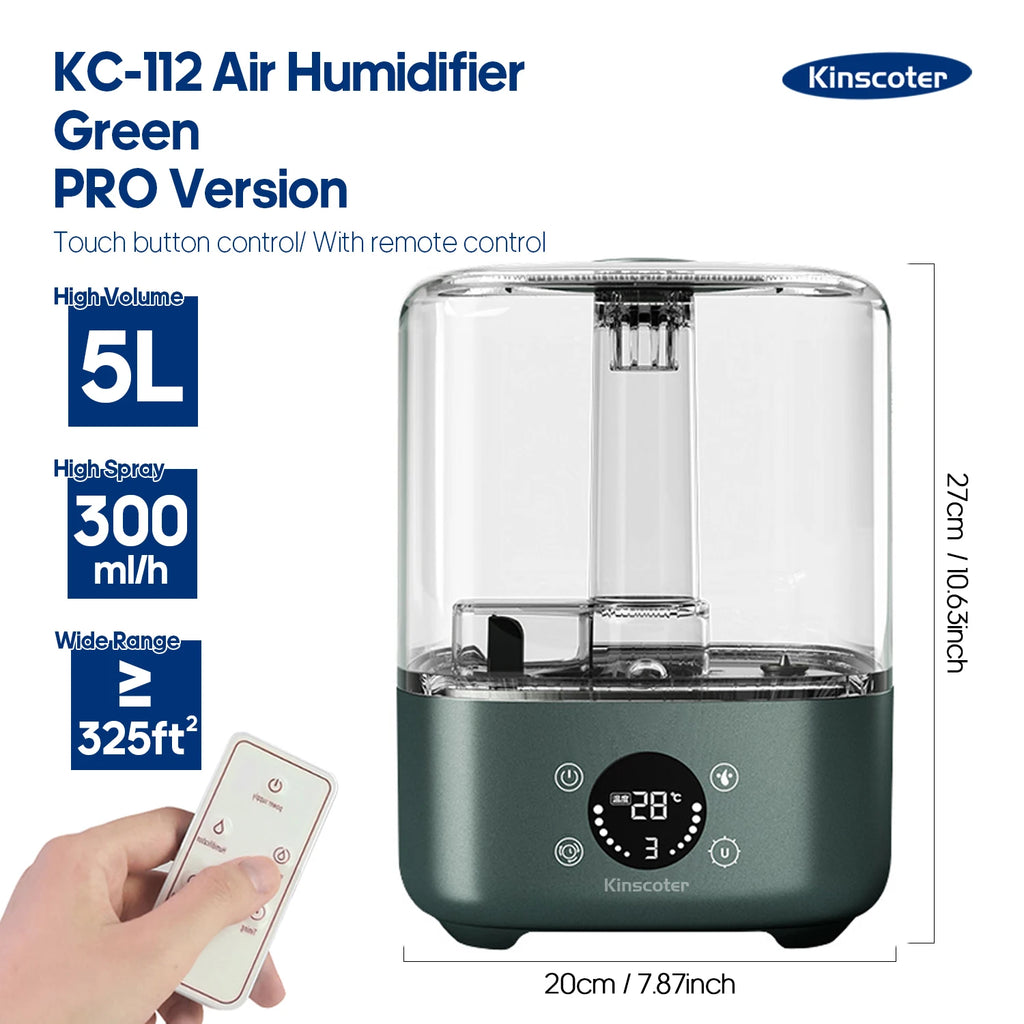 Humidificateur d'air de table à ultrasons de 5 L avec commande tactile et…