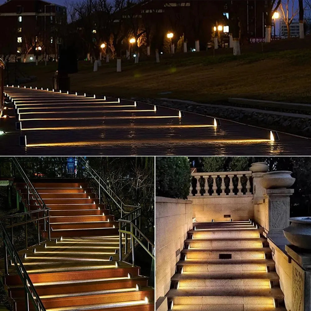 Luci Solari a Triangolo per Gradini IP67 Bianco Caldo RGB