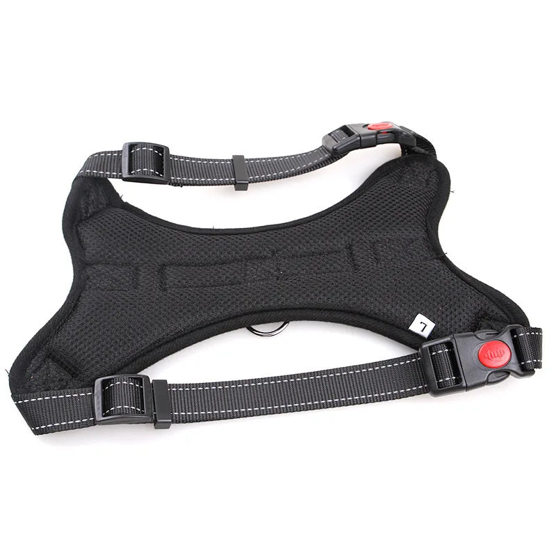 Imbracatura per Cani Vest Taglie S M L - Nylon Riflettente, Chiusura Lampo