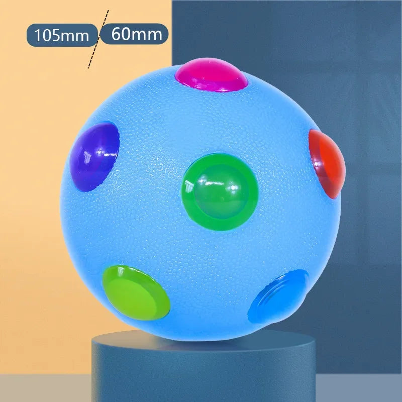 Palla luminosa LED per cani e gatti – Gioco elastico, resistente al morso