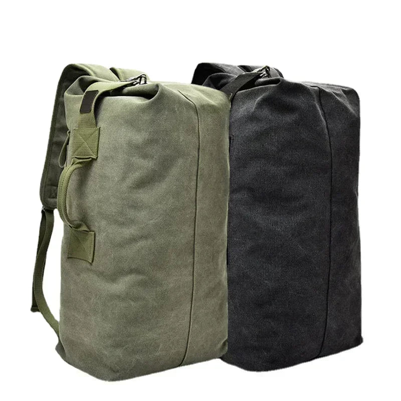 Large Capacity Travel Climbing Bag Tactical Backpack Women Bags Canvas Bucket Bag Shoulder Sports Bag Male