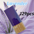 Available in 57/129/299 Pieces, Lavender Premium Incense Sticks, 8.66 Inches - 30~40 Minutes Burning Time, Light Fragrance, Suitable for Home, Kitchen and Restaurant Decoration, Suitable for Home Office Odor Removal, Long-Las