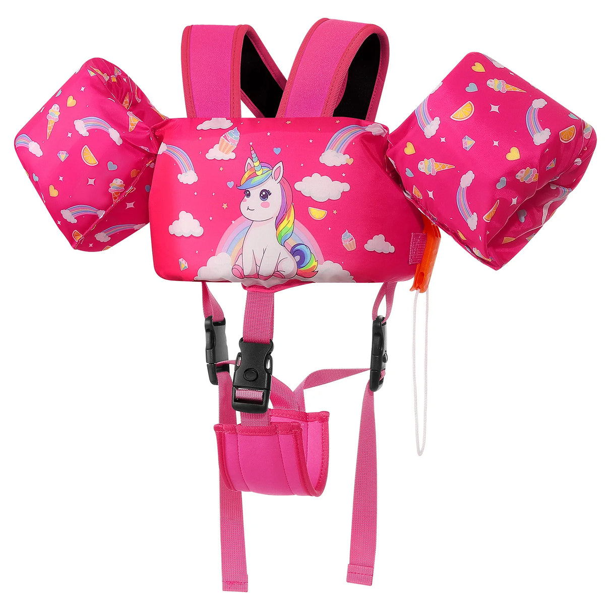 Gilet de sauvetage pour enfants avec sangle réglable et sifflet de…