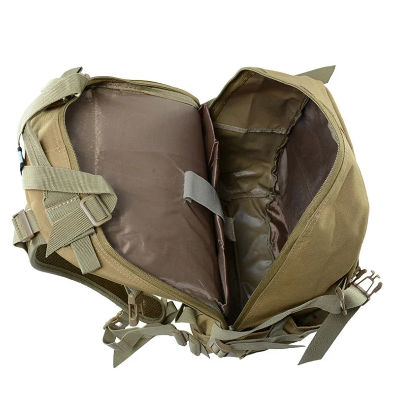 Zaino da campeggio 40L impermeabile per uomo, tasche multiple e riflettente