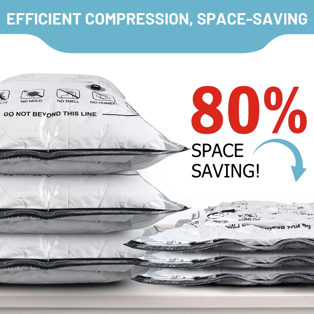 5 sacchetti sottovuoto compressori per coperte, biancheria e vestiti