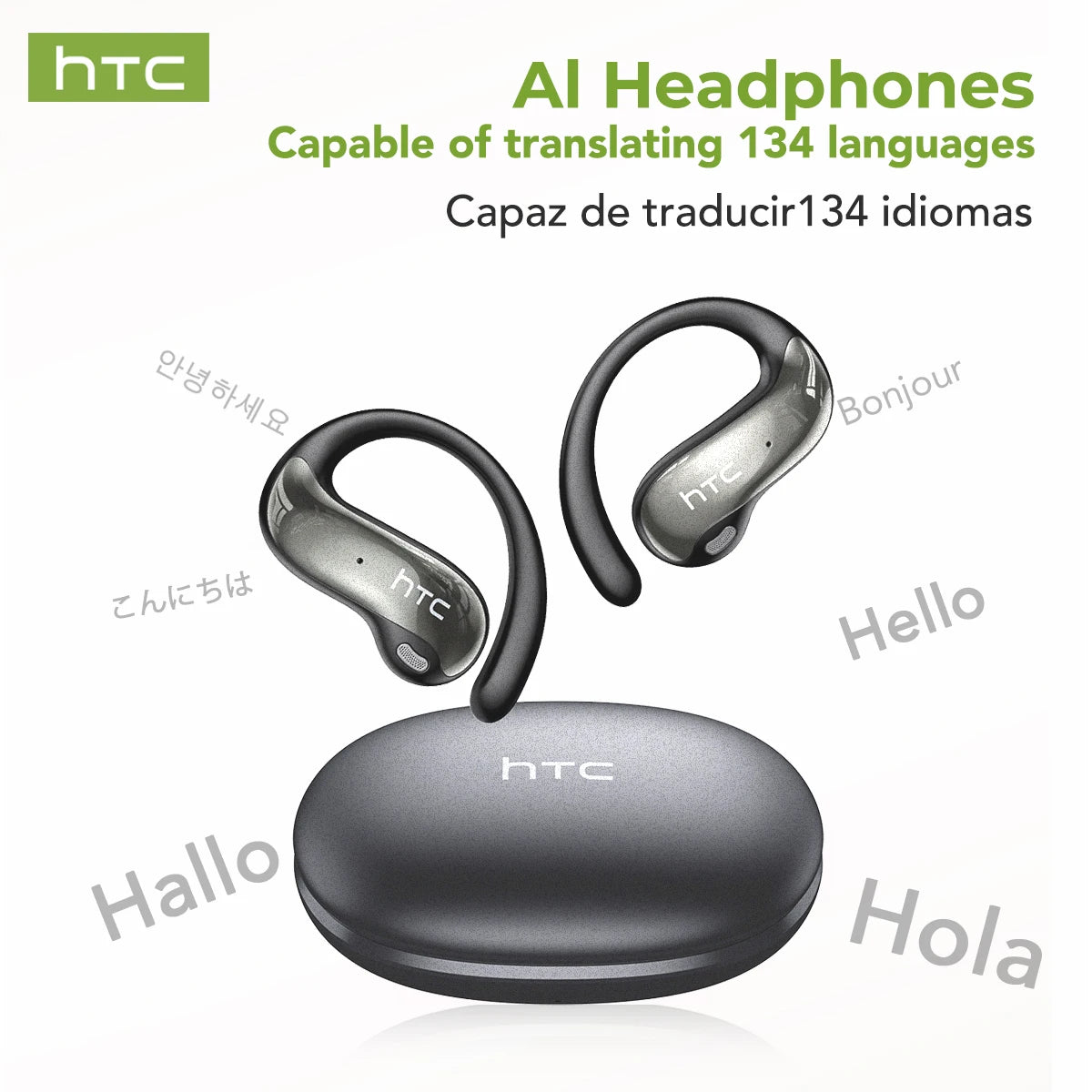 Auricolari Bluetooth sportivi con AI traduttore, bassi potenti, impermeabili
