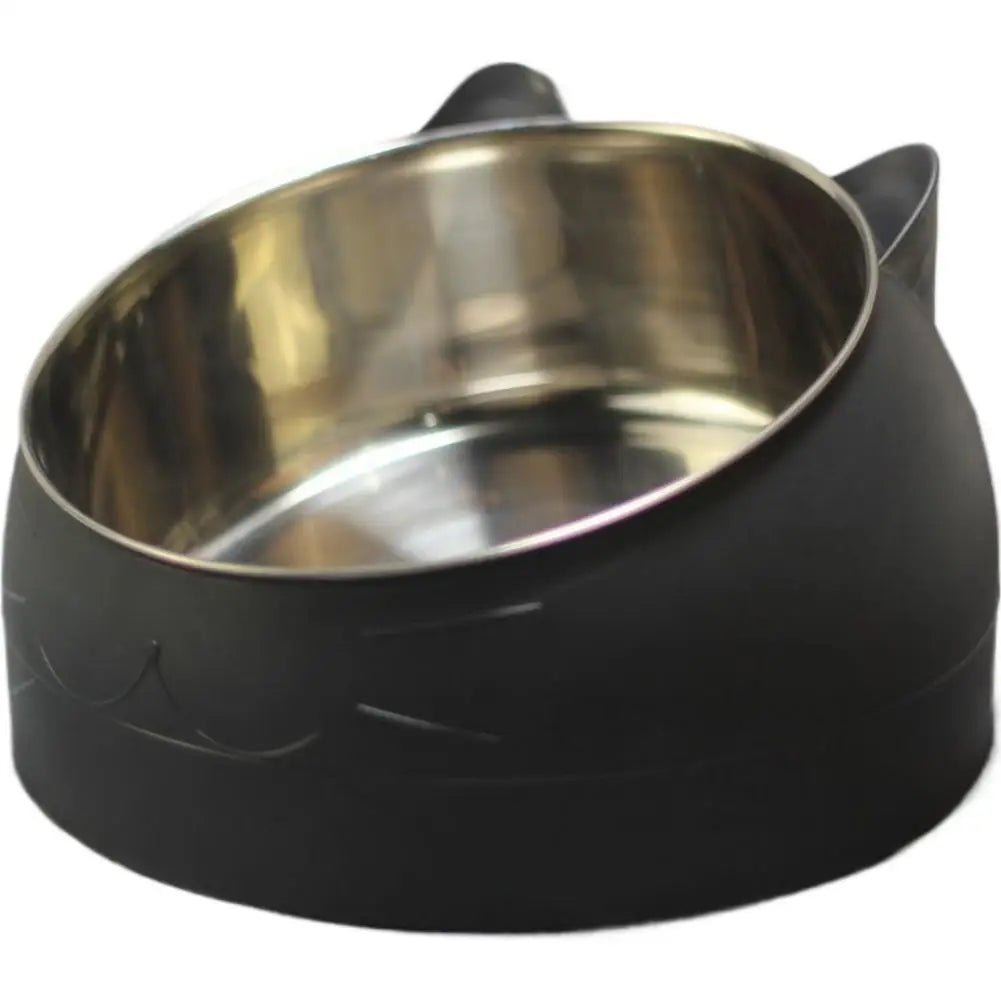 Ciotola per Gatto in Acciaio Inox Inclinata 15°, Base Antiscivolo e Design…