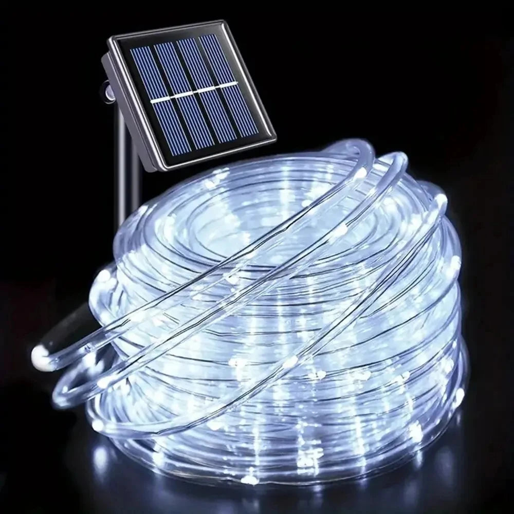 Filo LED Solare da Giardino 32 m – Luce Natalizia e Decorazioni per Eventi