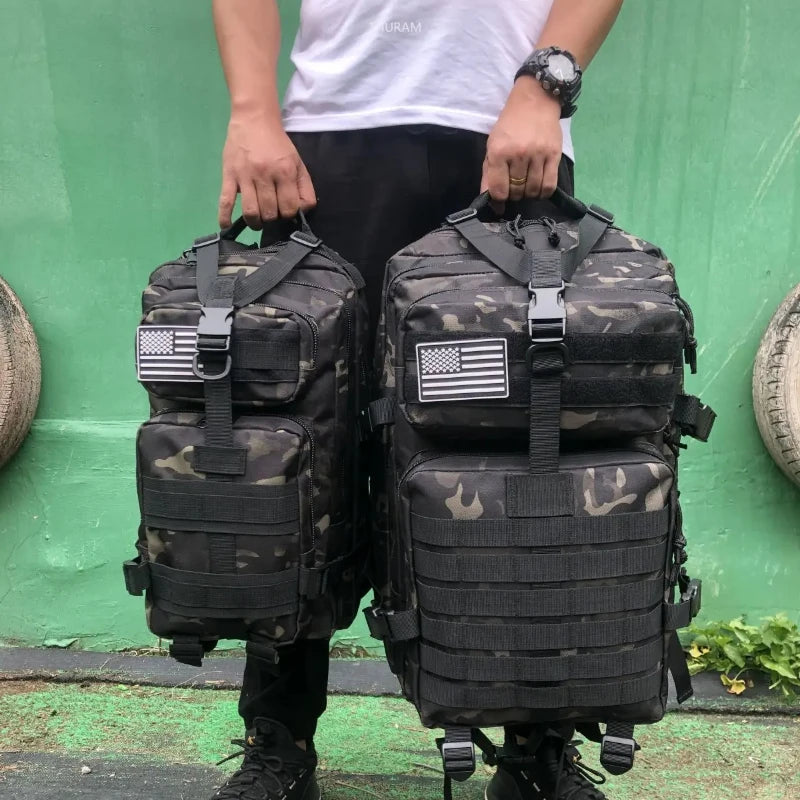 Sac à dos tactique imperméable 25/50L en nylon pour le trekking, la chasse et le camping