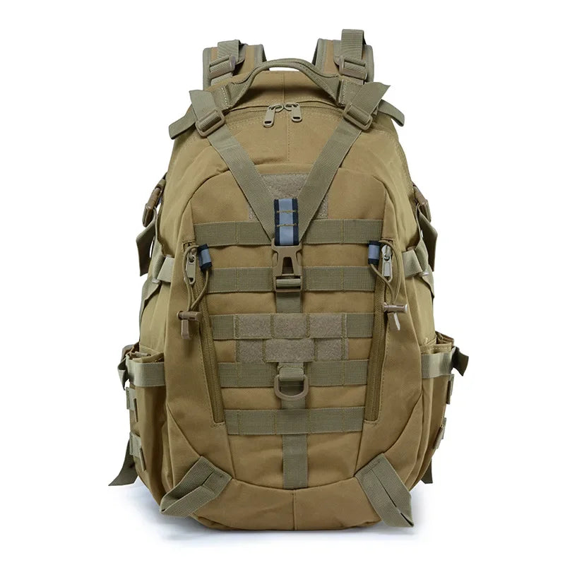 Zaino da campeggio 40L impermeabile per uomo, tasche multiple e riflettente