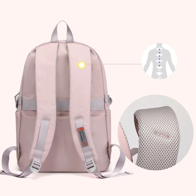 Sac à dos scolaire pour fille adolescente en nylon - Petit sac Kawaii mignon