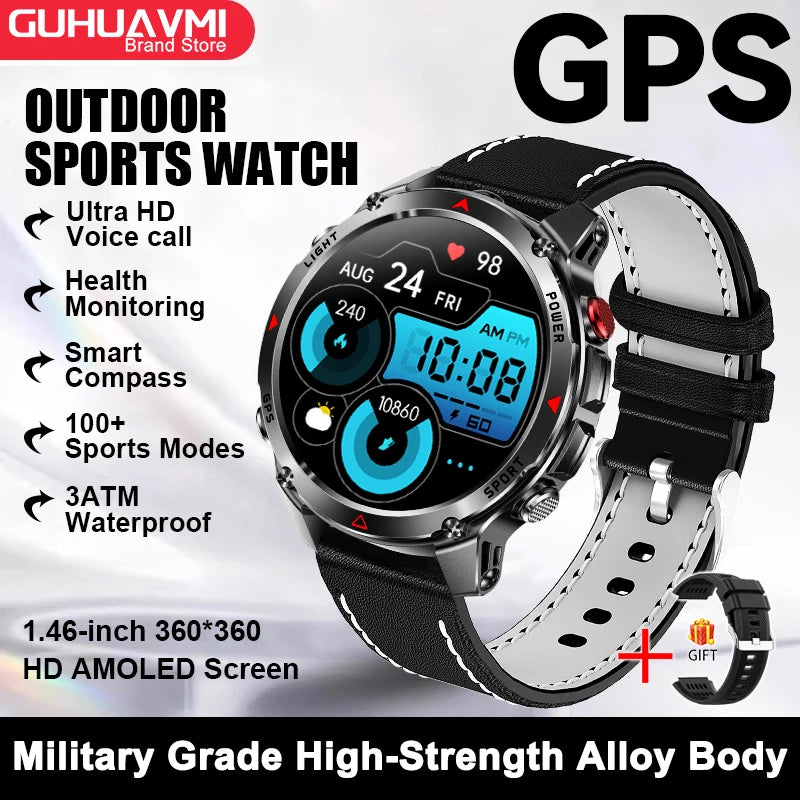 Smartwatch GPS 2026 con AMOLED 1.46", impermeabile 3ATM e batteria 540 mAh