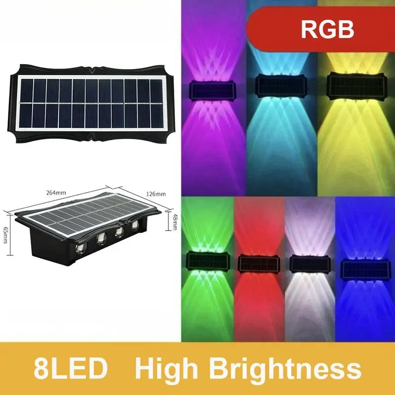 Lampada da Parete Solare LED per Esterni – Illuminazione Waterproof Up & Down