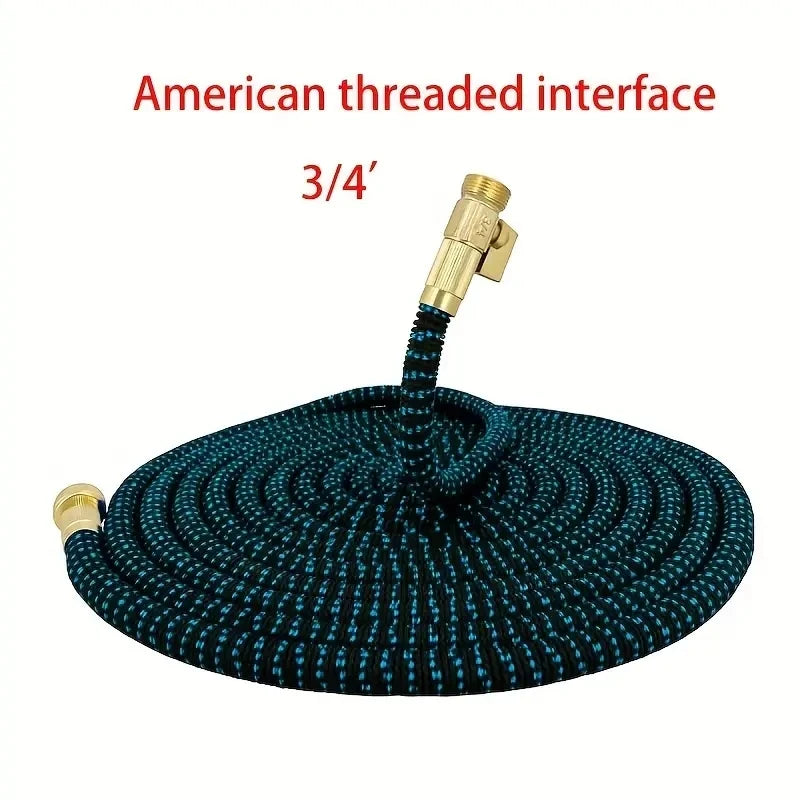 Tubo Giardino Espandibile 3/4" con Connettore e Spruzzatore – No NodI, Anti-UV