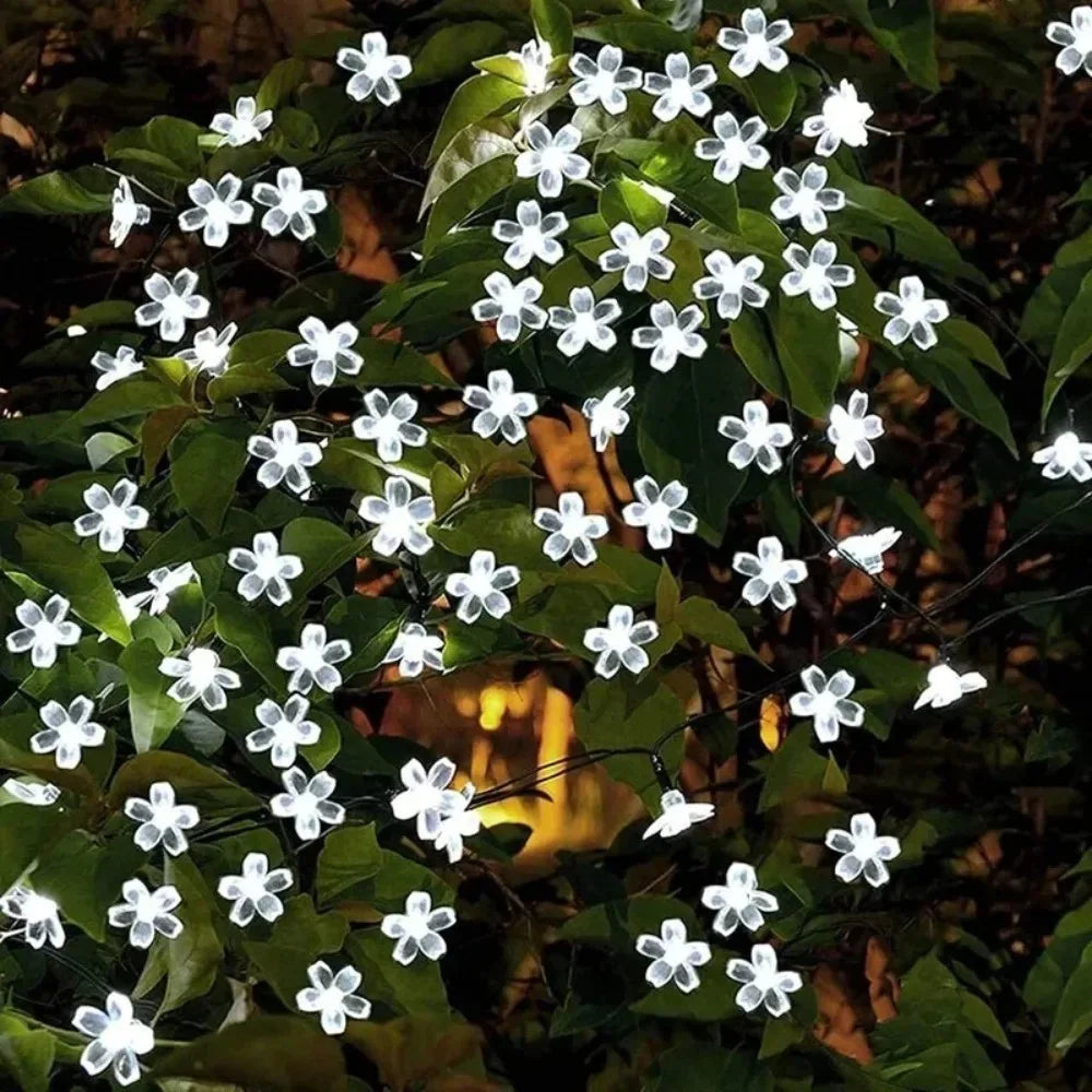 Luci Solari a Fiori Giardino Cherry Garden - 20m LED IP65 Impermeabili