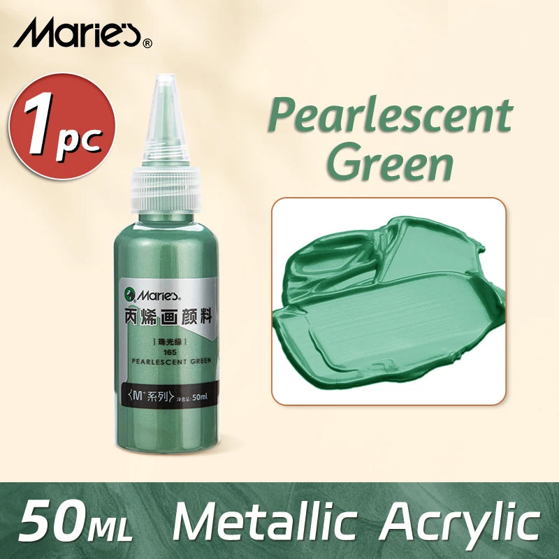 Vernice acrilica metallica 50ml - effetto perlato oro, per legno e tela
