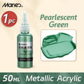 Vernice acrilica metallica 50ml - effetto perlato oro, per legno e tela