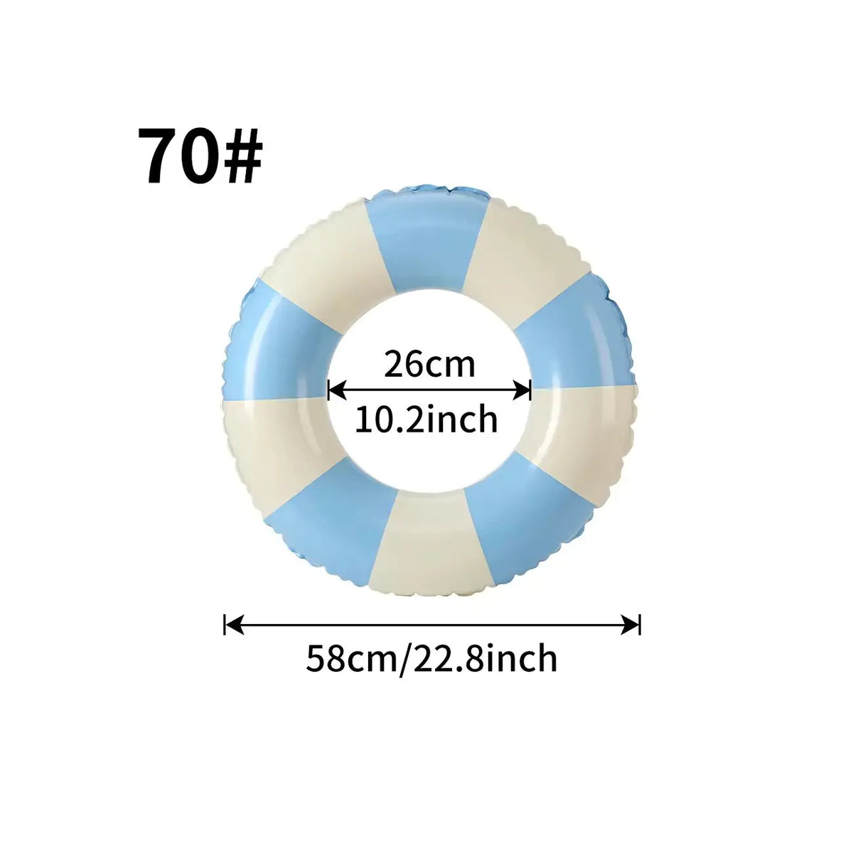 Anello gonfiabile da nuoto a righe classiche – ideale per mare e piscina