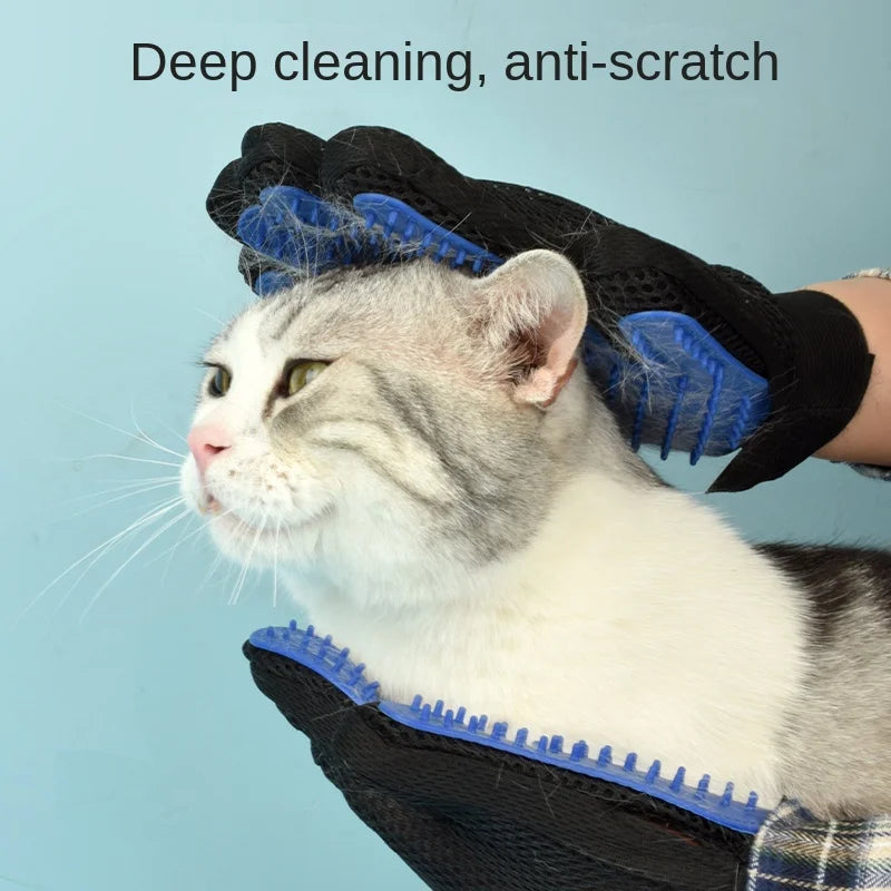 Guanti in silicone per toelettatura animali – rimuovi peli e massaggia