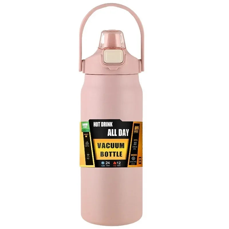 Borraccia Termica Sportiva in Acciaio Inox con Cannuccia, 304ml