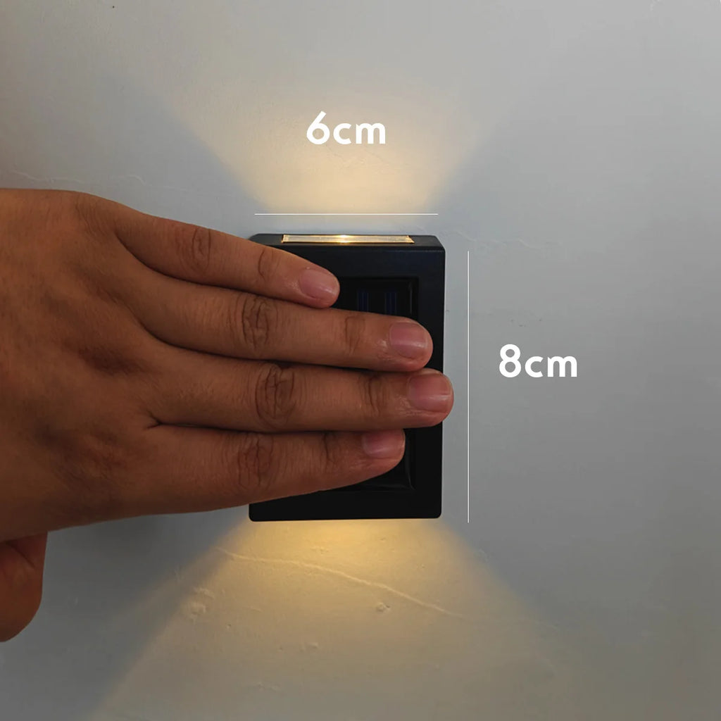 1~6pcs Solar Light Outdoor Up and Down Wall Washer Light Waterproof Solar Lamp Garden Street Balcony Yard Stairs Fence Decor