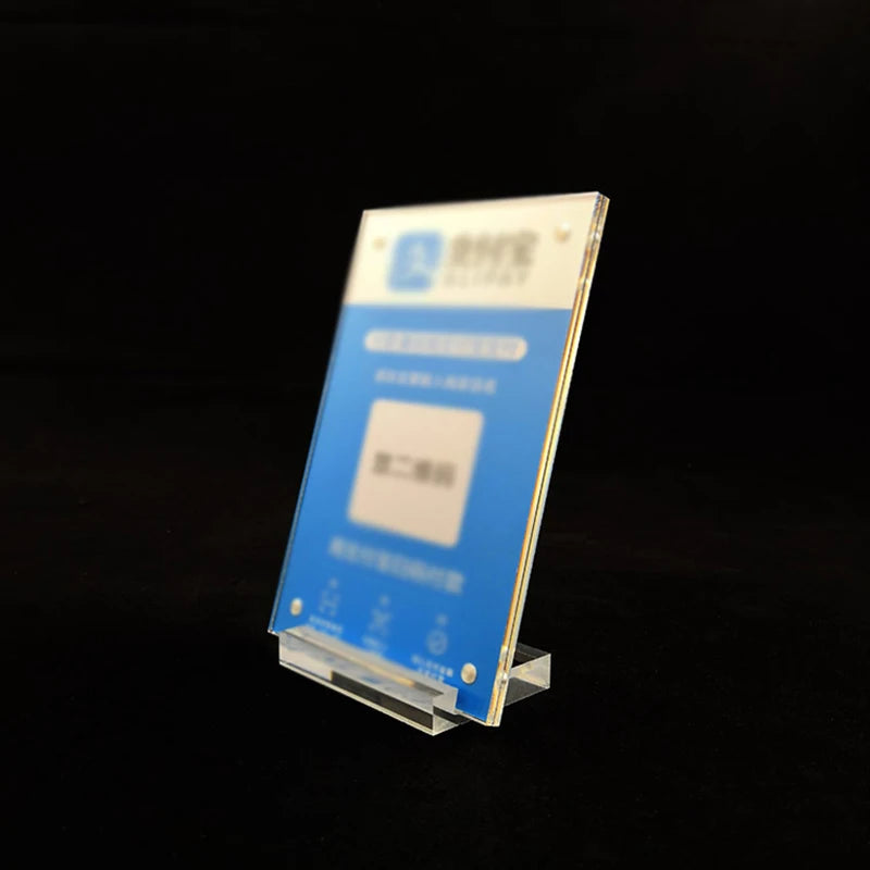 High Quality Photo Frame With Base Desk Card Sign Clear Label Plates Poster Price Tags Replacement Spare Parts