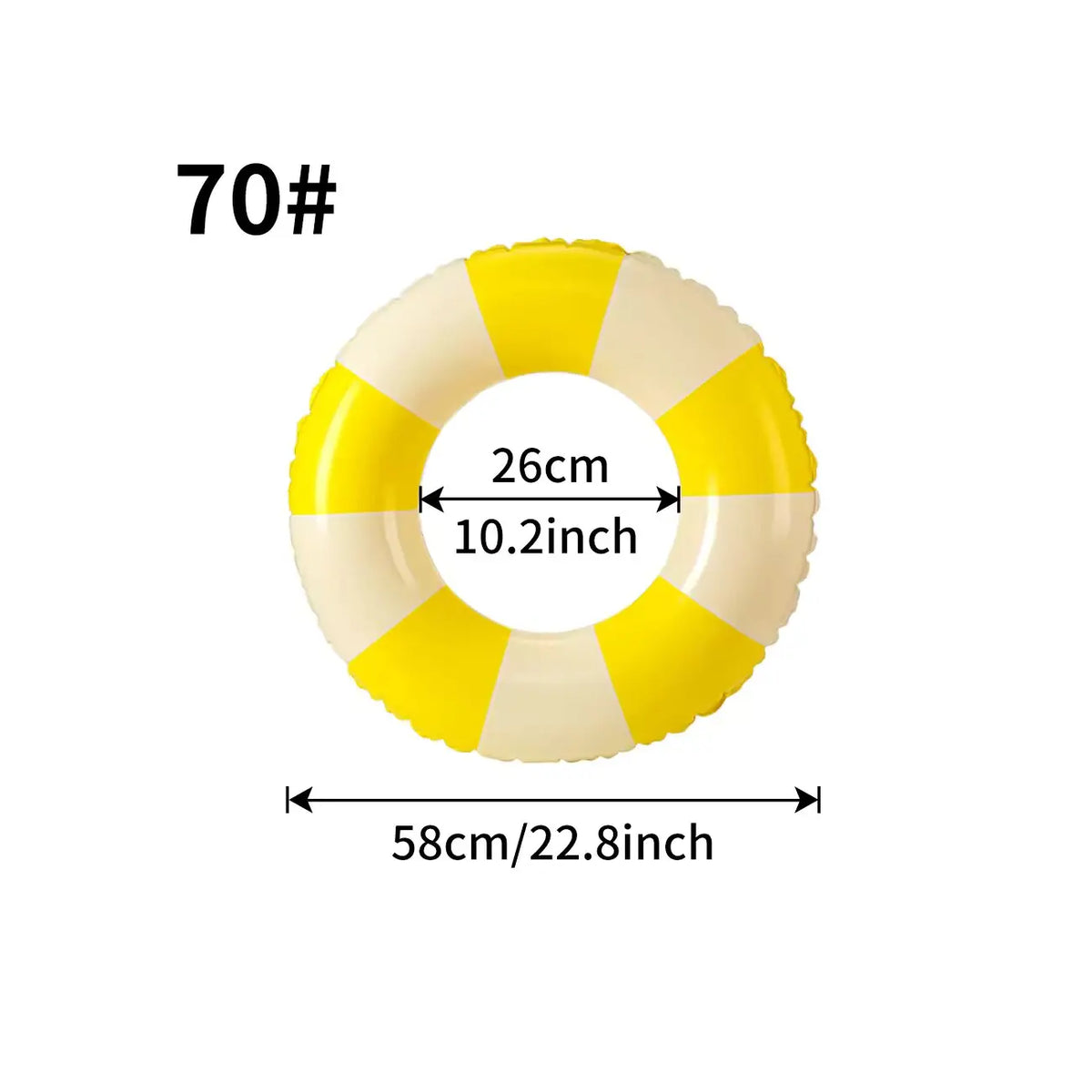 Anello gonfiabile da nuoto a righe classiche – ideale per mare e piscina