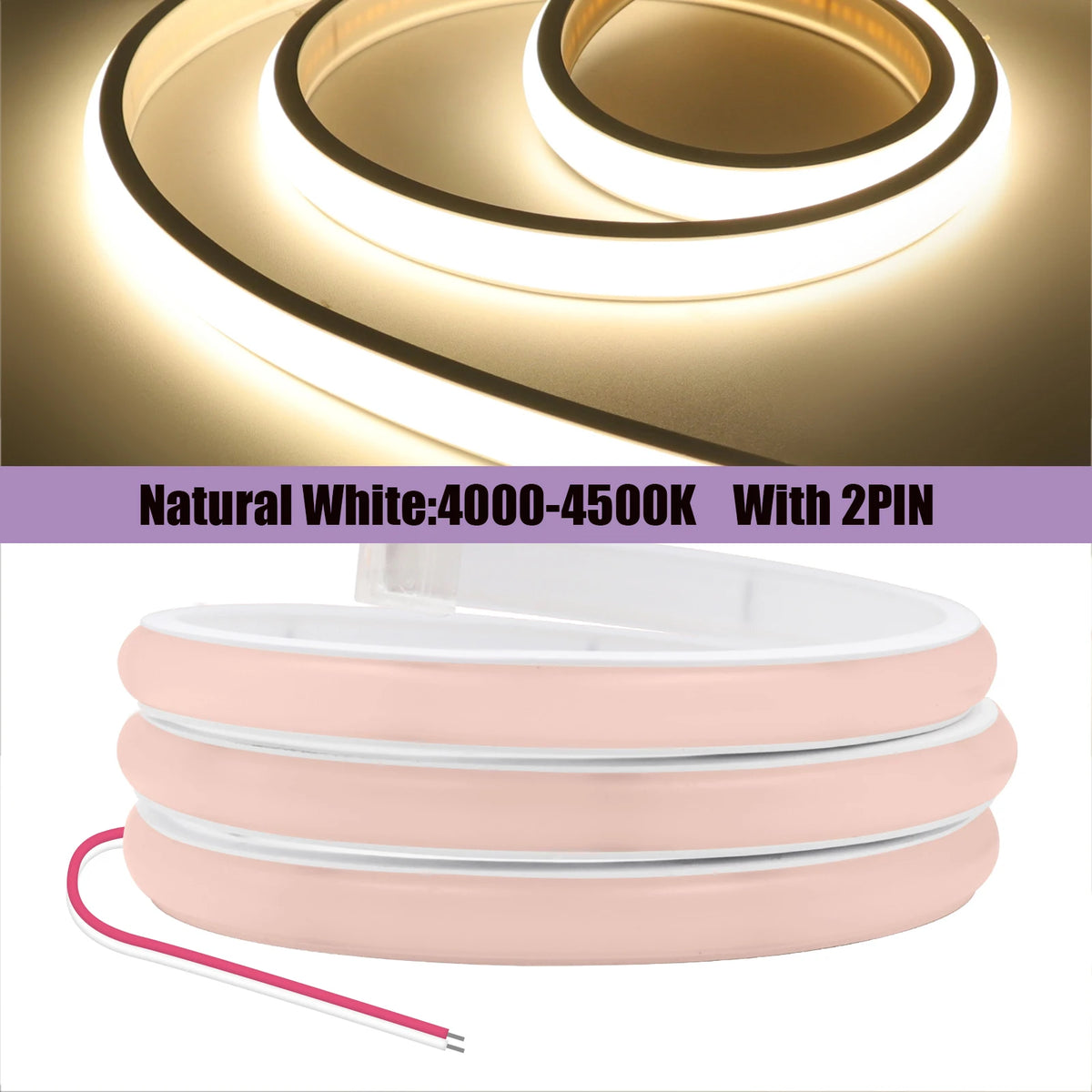 Striscia LED Neon COB Flessibile Impermeabile 12V 24V Alta Luminosità