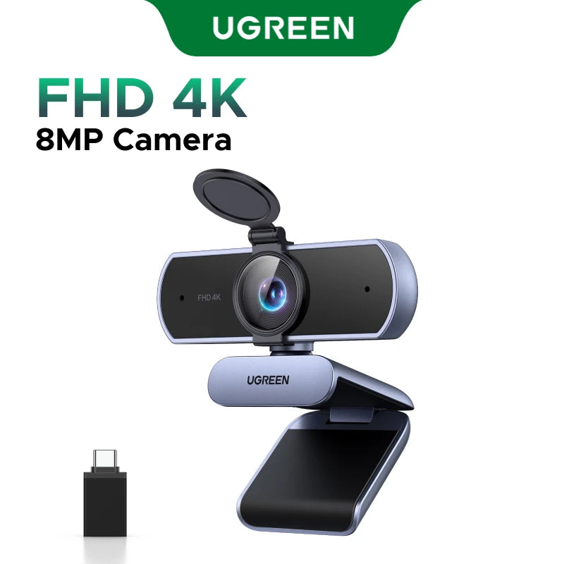 Webcam 8 MP 4K Full HD con autofocus PDAF e microfoni noise cancelling