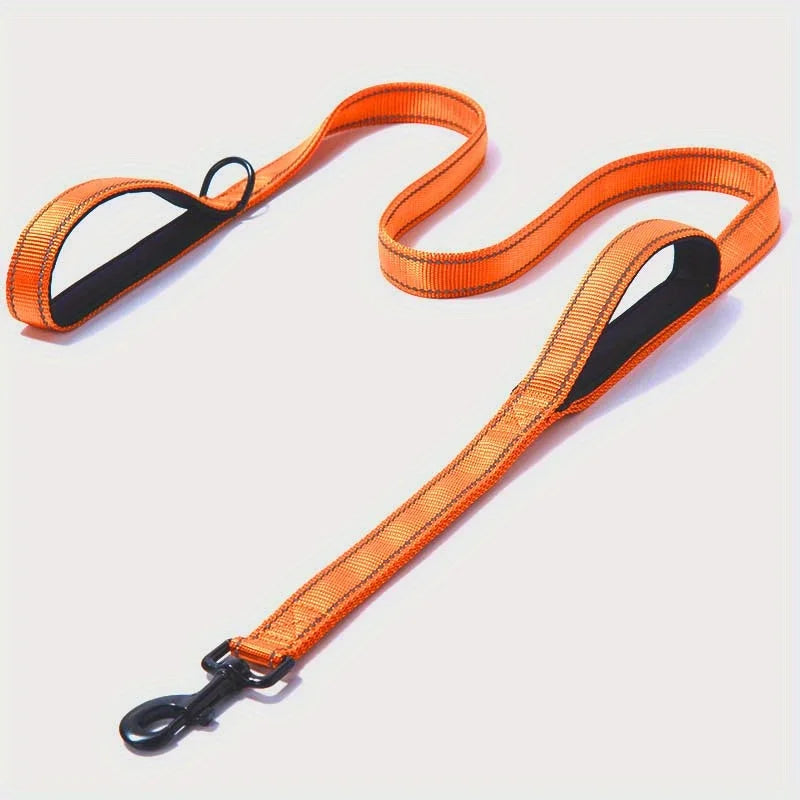 Guida Doppia Padded Nylon Riflettente per Addestramento Cani